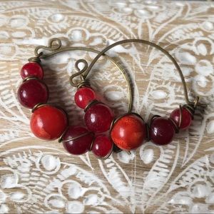 Beaded hoop earrings